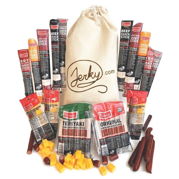 Jerky.com Jerky Gift Basket for Men - 26pc Jerky Variety