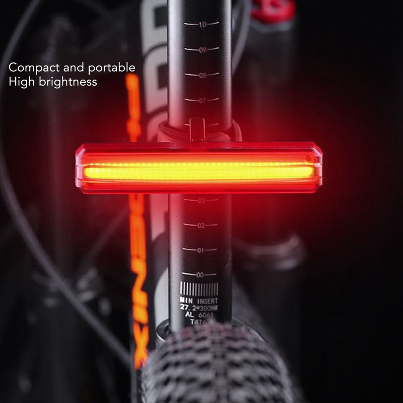 Bike Taillight USB Rechargeable IPX5 Waterproof Warning Function Lightweight Adjustable
