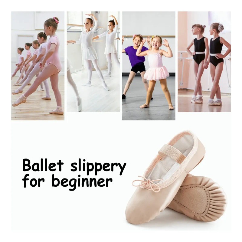 Zapatos De Ballet Para Niña Y Mujer, Piel De Pu