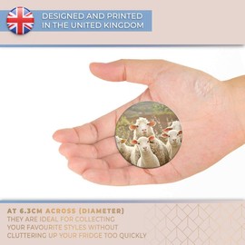 Destination Vinyl ltd Magnet for Refrigerator, Fridge - Sheep Flock Farm Farmer Cute Funny for Office, Cabinet and Whiteboard, Magnetic Stickers, 24178