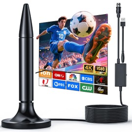 TV Antenna Indoor 2025 for Smart TV for Long Range Reception and All Smart/Old TVs for Local Channels Digital HD Antenna with Amplifier Signal Booster Supports 4K 1080p