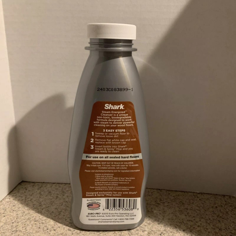 Shark Steam Energized Wood Floor Cleanser Non-Toxic No Streak Cleaner