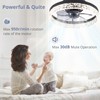 LEDIARY 15.7" Modern Ceiling Fans with Lights and Remote, Dimmable