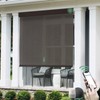 Yoolax Motorized Outdoor Solar Shades Samples(Exterior Roller Shade)