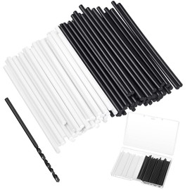 100 Pcs 50 x 2 mm Guitar Fingerboard Side Marker Fingerboard Side Dot with 2 mm Diameter Drill Bit Tools and a Box Music Instrument Inlay Dots Bass Guitar Kit Performance Accessory for Beginners