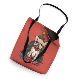 Christmas Tree, ornaments and Cute Frenchie Santa Christmas Tote Bag