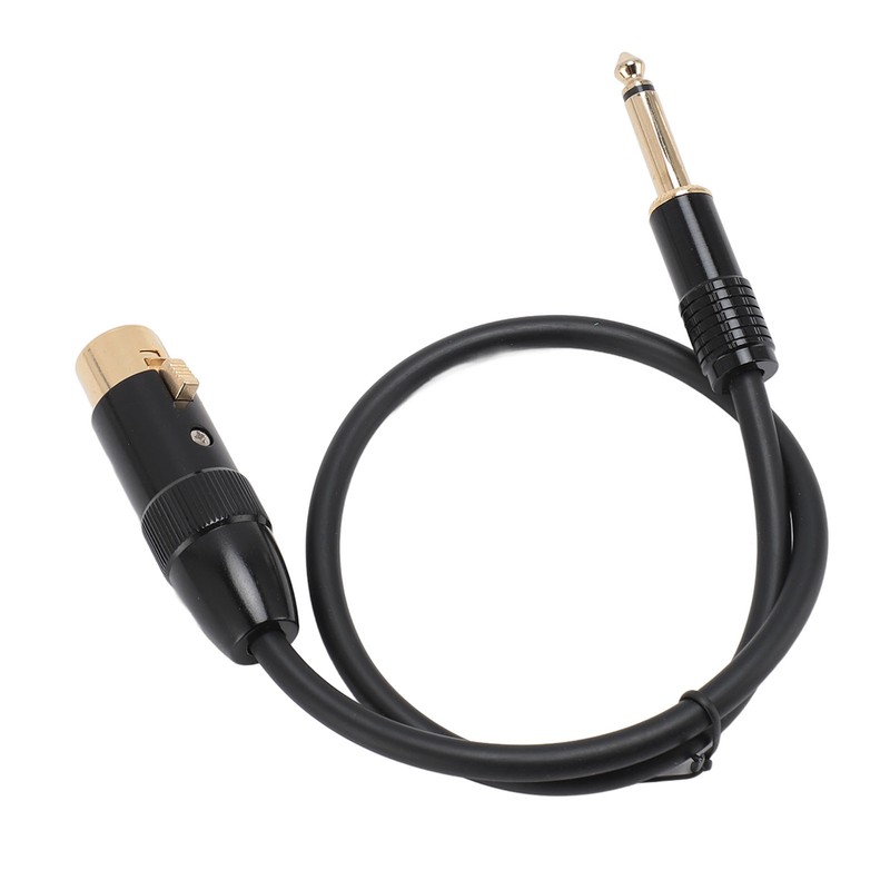 XLR Female to 6.35mm Mono Male Cable Gold Plated Connector
