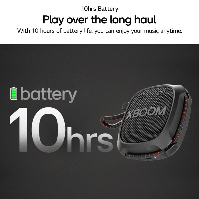 LG XBOOM Go XG2T Portable Bluetooth Speaker, Black