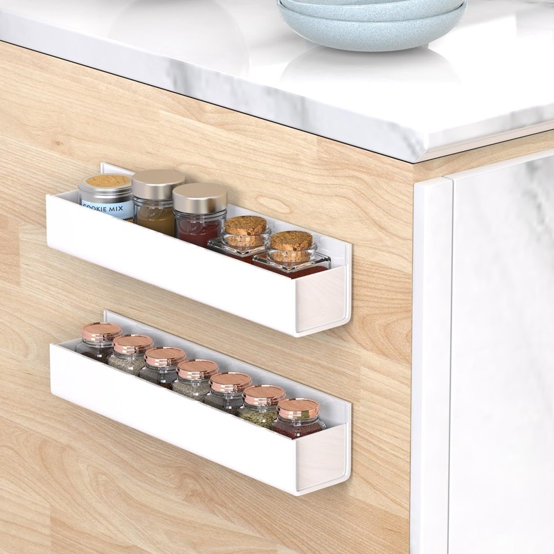 VAEHOLD Adhesive Acrylic Spice Rack with Nano Double Sided Tape