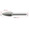 HAUTMEC Ball Nose Tree Tungsten Rotary File Carbide Burr Double
