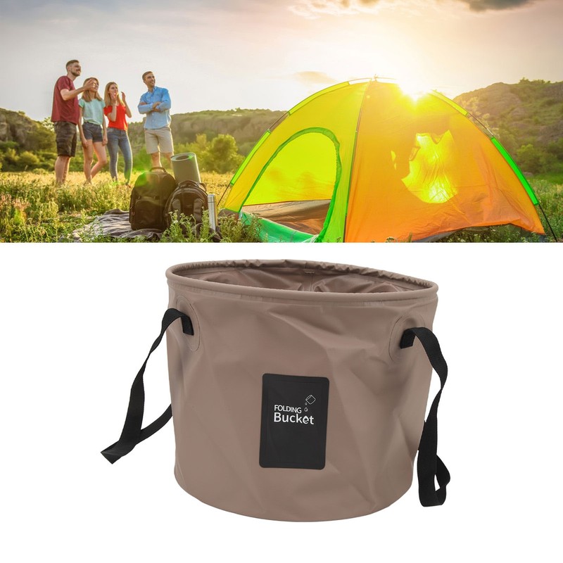 20L Portable Camping Bucket PVC Folding Water Bucket High Capacity