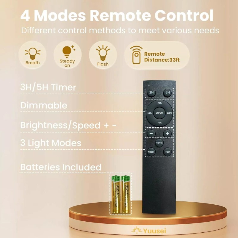 Yuusei 100 FT Solar String Lights Outdoor, Patio Lights for