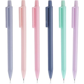 6Pcs Mechanical Pencil Set, Pastel Mechanical Pencil 0.5mm & 0.7mm Retractable Pencil Colored Mechanical Pencils, Aesthetic Mechanical Pencil Set For Student Writing, Drawing, Sketching