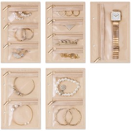 Vlando Jewelry Box for Girls Women,5 Pcs Jewelry Bags,Display Portability Jewelry Storage for Gem Diamond Necklaces Rings Earrings Bracelets