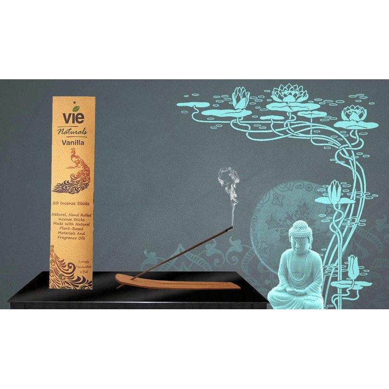 VIE Naturals Hand Rolled Incense, Pack of 20 Sticks, Vanilla