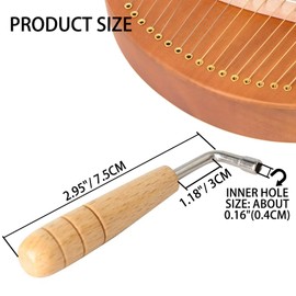 Hordion Lyre Harp Tuning Wrench, L-Shape Harp Tuning Tool for Small Stringed Instruments