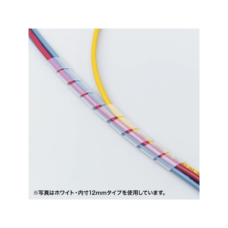 Sanwa Supply CA-SP4BKN2 Cable Ties (Spiral, 6.6 ft (2 m),