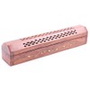 Eazydeal Sheesham Wood Incense Box with Brass Inlay Vine Design,