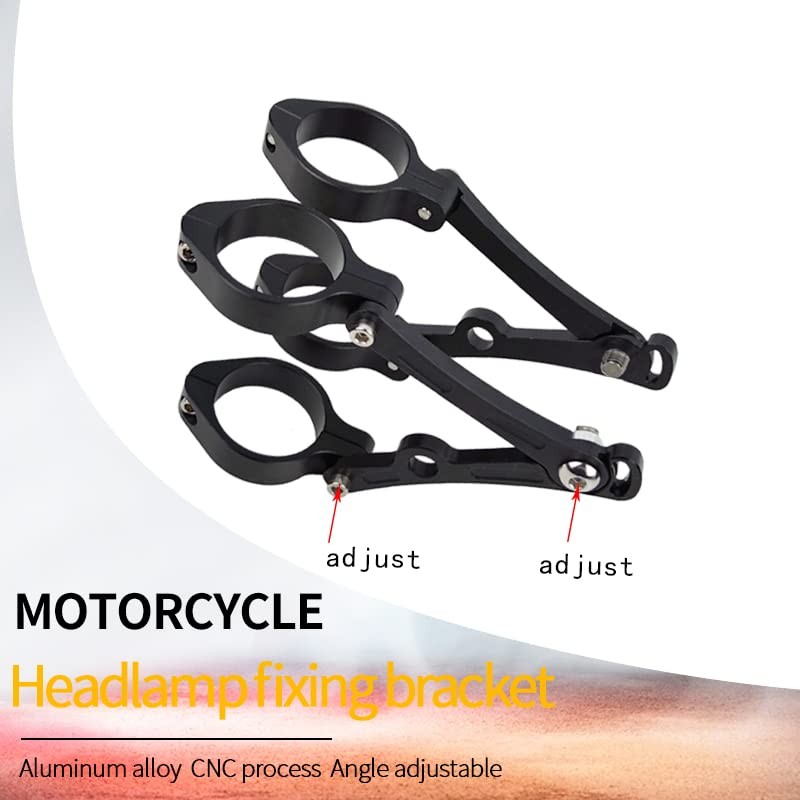 HARPUOU Motorcycle Headlight Bracket 36-41mm Black Headlamp CNC Fork Tube