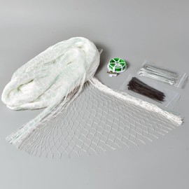 VBWSL 12'x50' White Polyester Bird Netting with 1" Square Mesh, Strong and Durable Chicken Coop Roof Netting, Protect Your Poultry from Hawks, Great for Gardens, Fences and Fruit Tree