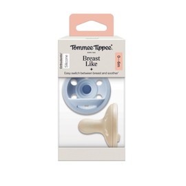 Tommee Tippee Breast Like Soother 0 to 6 Months X 2 (Assorted Colours)