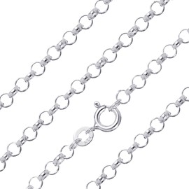 ARDU 925 Sterling Silver Belcher Chain Necklace – 3.3mm Fine Chain in 16 to 28 inch | Silver Necklace for Women & Men | Lightweight, Hypoallergenic & Ideal for Layering or Pendant