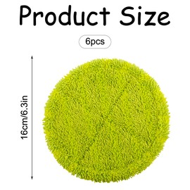 Bojueshaw 6pcs Mop Pads,Scouring Pads,Microfiber Replacement Pads,Floating Mop Cloth for Wet Dry Floor Cleaning Washable and Reusable