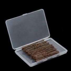 100 Pcs U Shaped Hair Pins Bobby Pins for Women and Girls Bun Hair Clips (2.4 Inch, Brown)