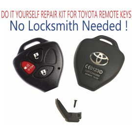 Toyota Rav4 2006-2012 3 Button Remote Key Head Repair Kit Shell Case DIY A+++