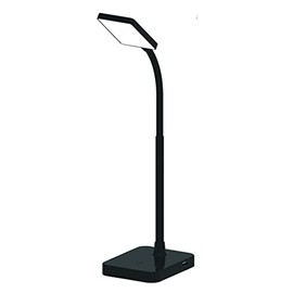 MaxLite Desk LAMP LED 4W Slim 3000K, USB Port, Black Finish, White