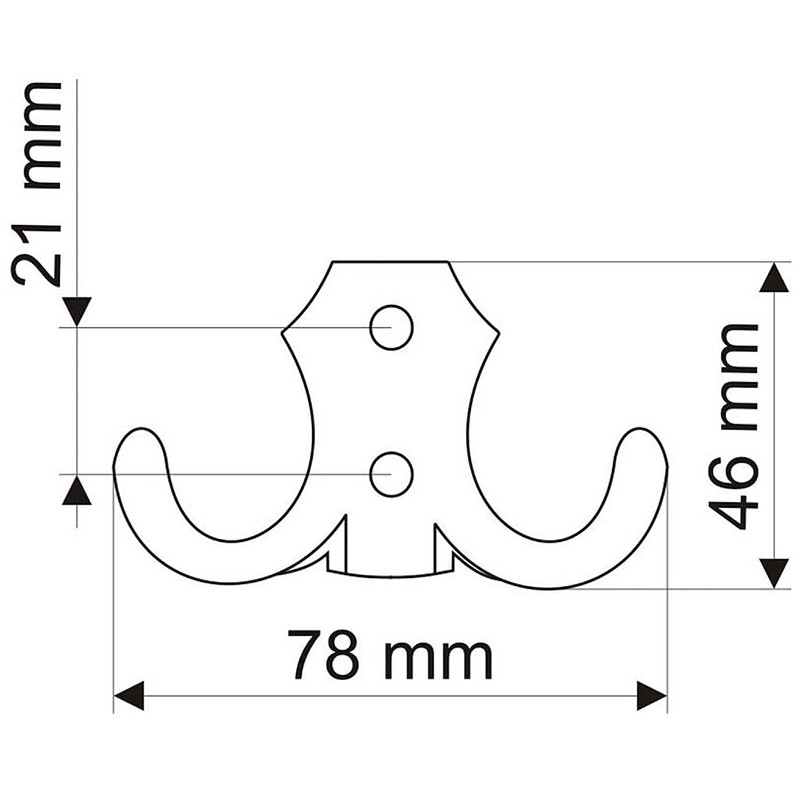 KeyMet GmbH Coat Hooks Wall Hooks 47 Old Brass
