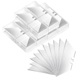 Vickay Utility Knife Blades, SK5 Steel Heavy Duty Box Cutter Refills with Plastic Case，Standard Size Razor Blades for Most Standard Utility Knives