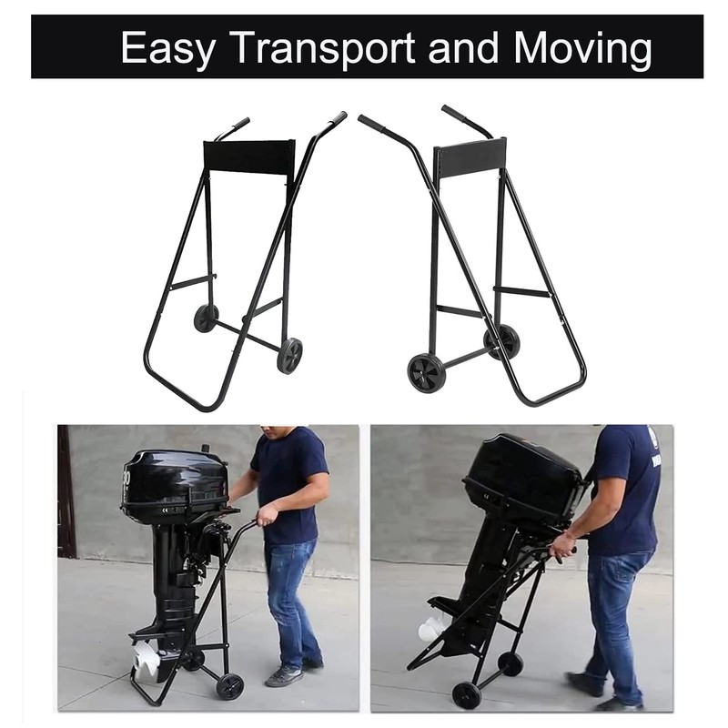 Outboard Boat Motor Stand, Heavy Duty Outboard Engine Carrier Cart