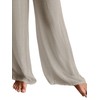 RoseSeek Women's Cover Up Beach Pants Tie Front Mesh Wide