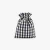 Afternoon Tea Living JA02 Gingham Drawstring Pouch, Check, Black