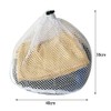 GZSYWZ 2 Pcs Mesh Laundry Bag with Drawstring Linen Portable