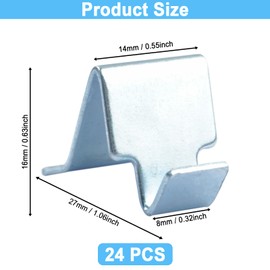 24 Pcs Shelf Clips for Metal Shelving, Metal Cabinet Shelf Clips Fit for Most Kinds of Metal Cabinets