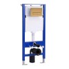 UWT01H-GE Toilet Push Plate for Wall Element Golden Square Flush-Mounted