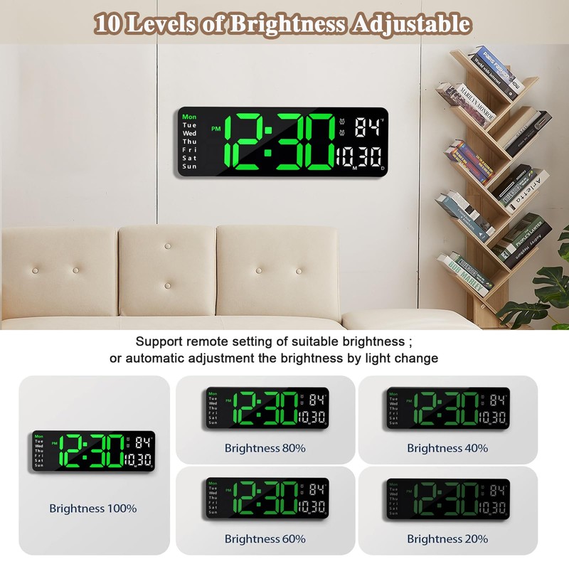 13 inch/16 Inch Digital Wall Clock, LED Wall Clock, Large