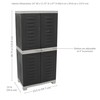 Sunnydaze Plastic Lockable Storage Cabinet - Versatile Plastic Storage Cabinet