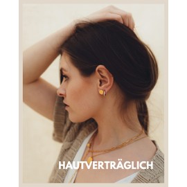 Round Earrings for Women - Waterproof I Flat Button Stud Earrings in Gift Box I Minimalist Stainless Steel Circle Stud in Gold - Silver - Rose Gold, Stainless Steel, No Gemstone