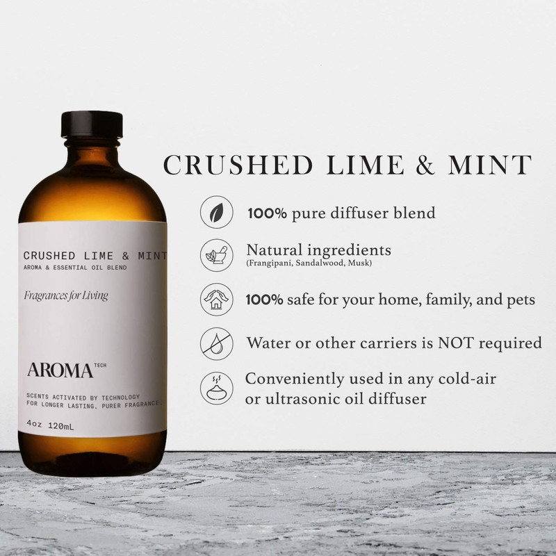 AromaTech Crushed Lime & Mint Aroma Oil for Scent Diffuser