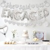Engagement Party Decorations Engaged Banner - Silver Decoration Letter Heart