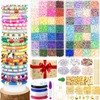 11788 Pieces 56 Colours Clay Beads for Threading, Beads Set 6 mm Beads for Bracelets, Bead Set Polymer, Clay Beads for DIY-Jewellery Bracelets Necklace Earrings Chain for Children, Adults