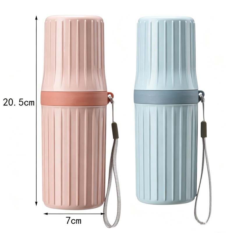 2pcs Travel Toothbrush Cup, Toothbrush Holder Toothpaste Storage Box Multifunctional