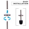 JS Jackson Supplies Sleek Toilet Brush and Holder with Metal