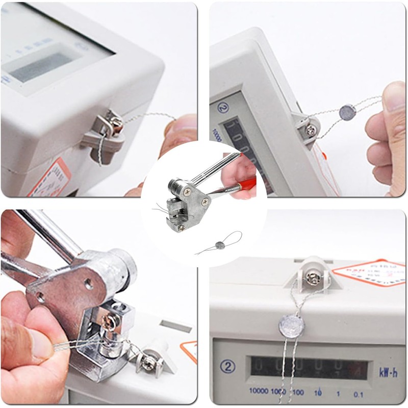 SVUPUE Lead Sealing Pliers Set Gauge Kit, 165mm Sealing Pliers,