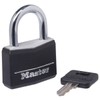 Master Lock 1 141D 1-9/16" Black Vinyl Cover Brass Padlock