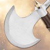 Roman Spiked Battle Axe | 10" Carbon Steel Crescent Head