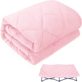 Sheet for Regalo My Cot Portable Toddler Bed, Joovy Travel Cot (Sheet Only, Bed not Included), Soft Padded Cover, Pink, 54''x28''